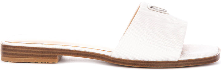 Guess Ramlan Logo Sandals In White For Women