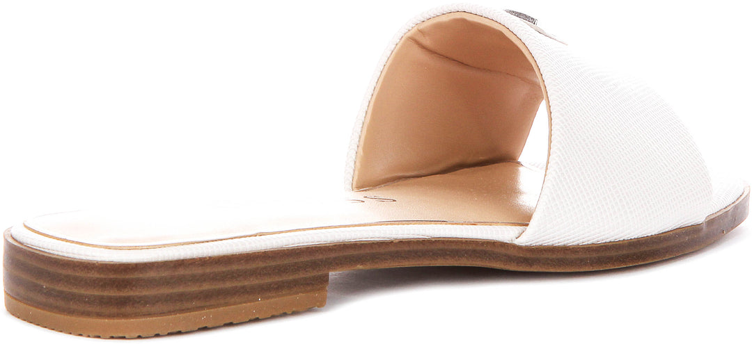 Guess Ramlan Logo Sandals In White For Women