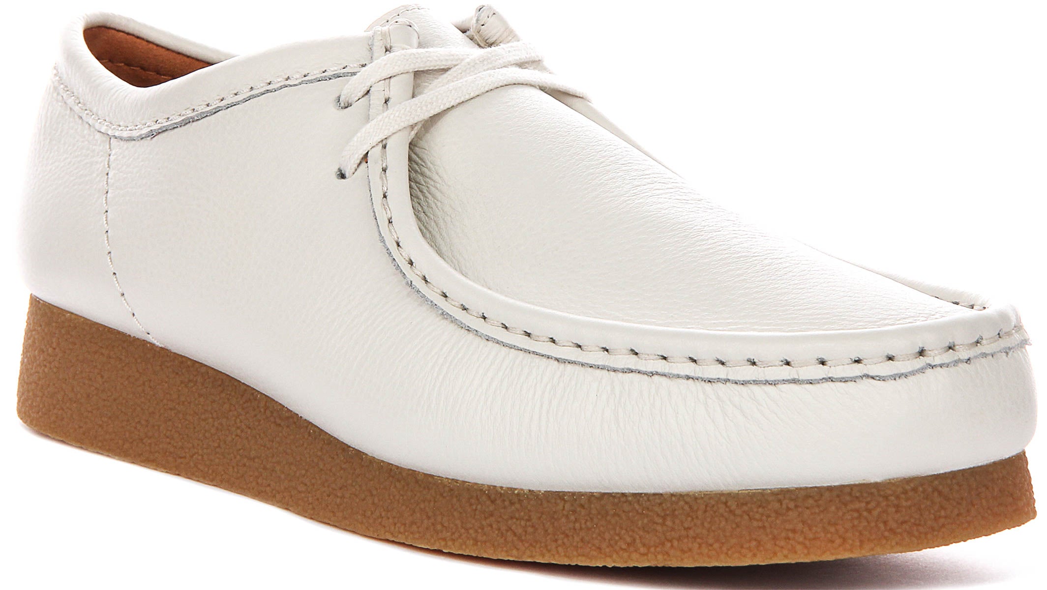 Clarks Wallabee Evo In White For Men | Lace Up Casual Shoes
