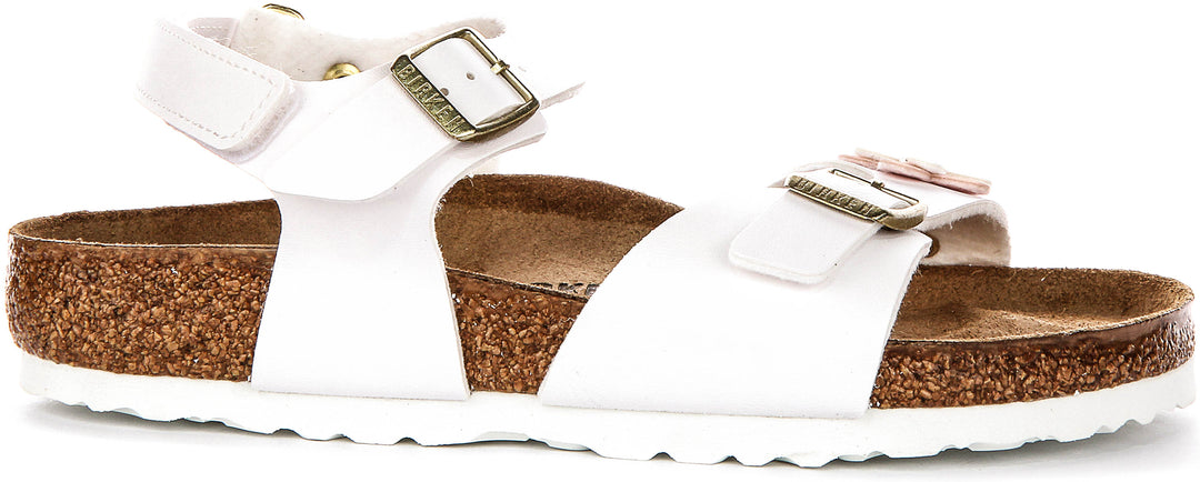 Birkenstock Rio Kids In White For Juniors | Regular Fit