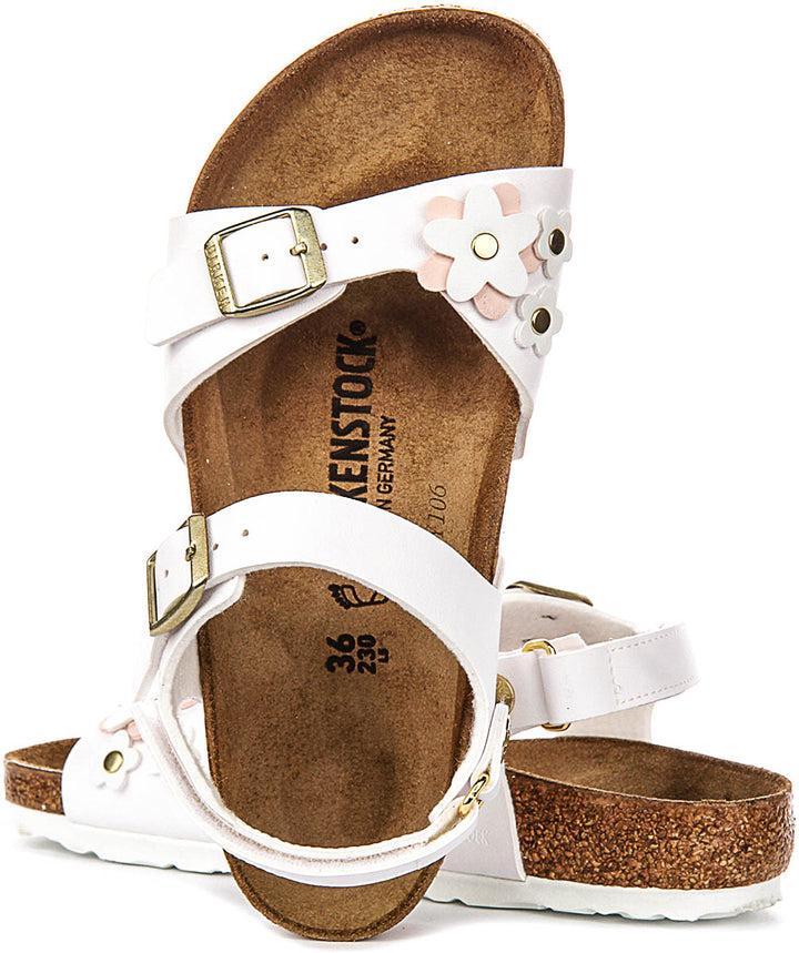 Birkenstock Rio Kids In White For Juniors | Regular Fit
