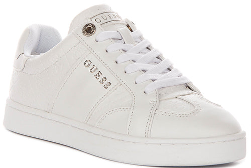Guess Jrone 4G Logo Sneaker In White For Women