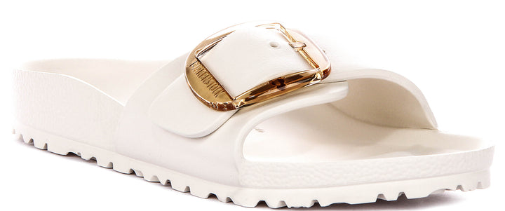 Birkenstock Madrid Big Buckle Eva In White For Women | Narrow Fit