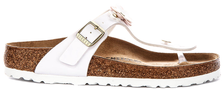 Birkenstock Gizeh Kids In White For Juniors | Regular Fit