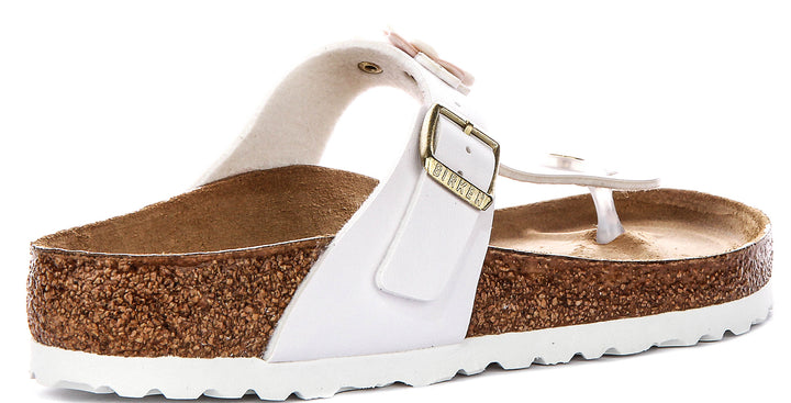 Birkenstock Gizeh Kids In White For Juniors | Regular Fit