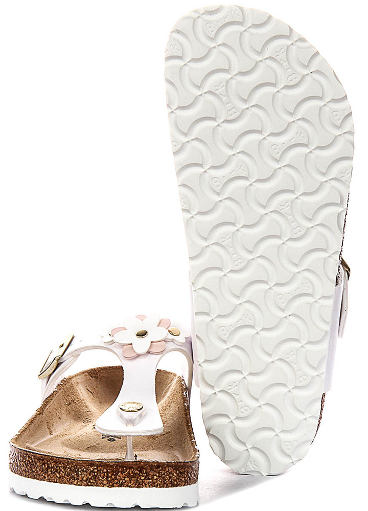 Birkenstock Gizeh Kids In White For Juniors | Regular Fit