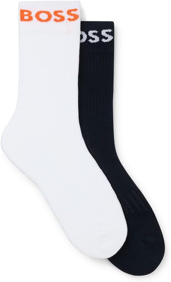 Boss 2 Pair RS Sport Sock In White and Black