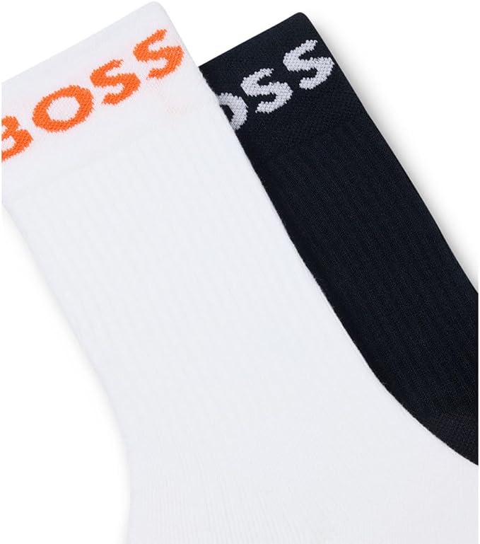 Boss 2 Pair RS Sport Sock In White and Black