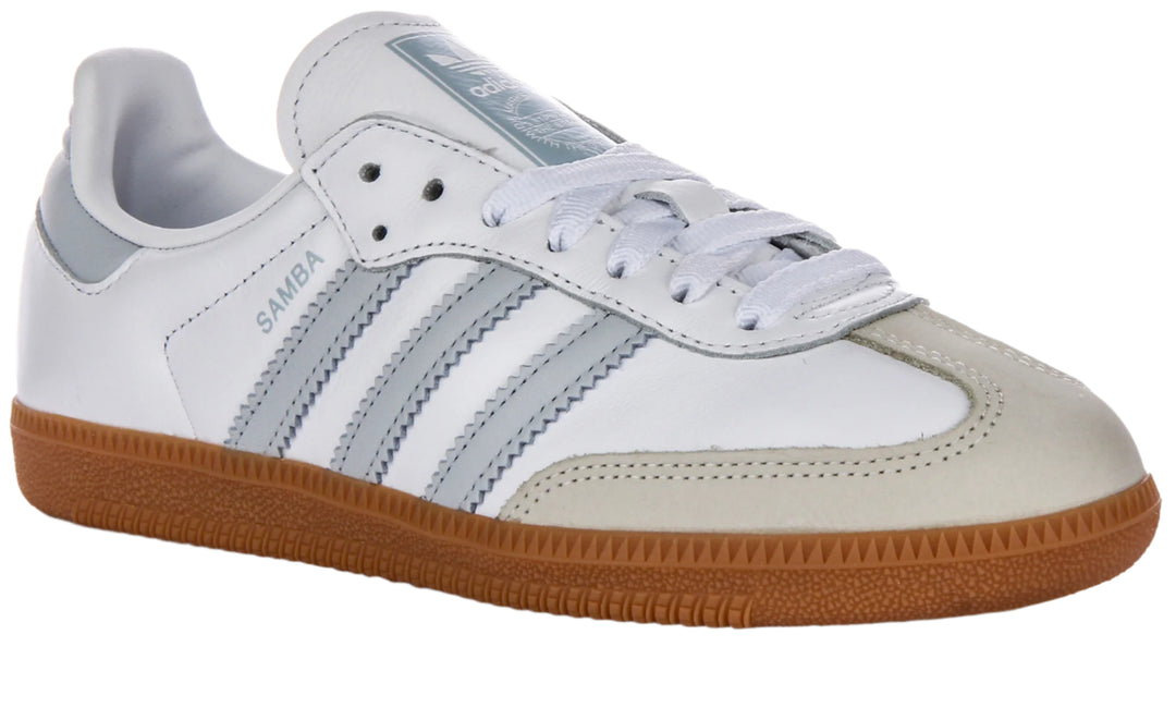 Adidas Samba Og In White Grey For Women Retro Stripe 70s