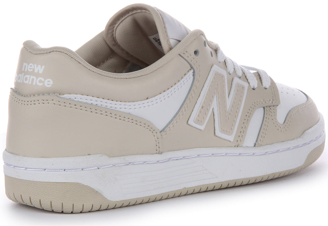 New Balance Basketball Lace Up Classic TLA Damen In Weißen Beigen Leder Sneakers