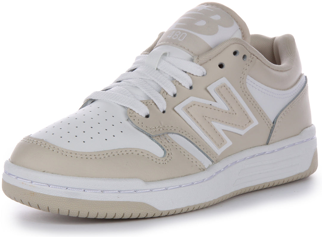 New Balance BB480 LBB In White Beige