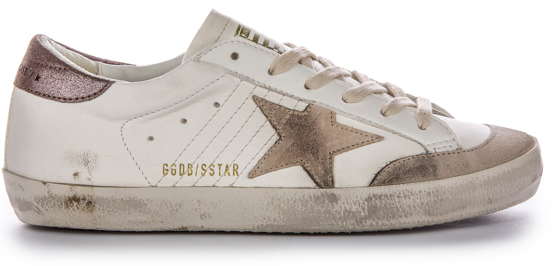 Golden Goose Super Star Pens In White Beige For Women