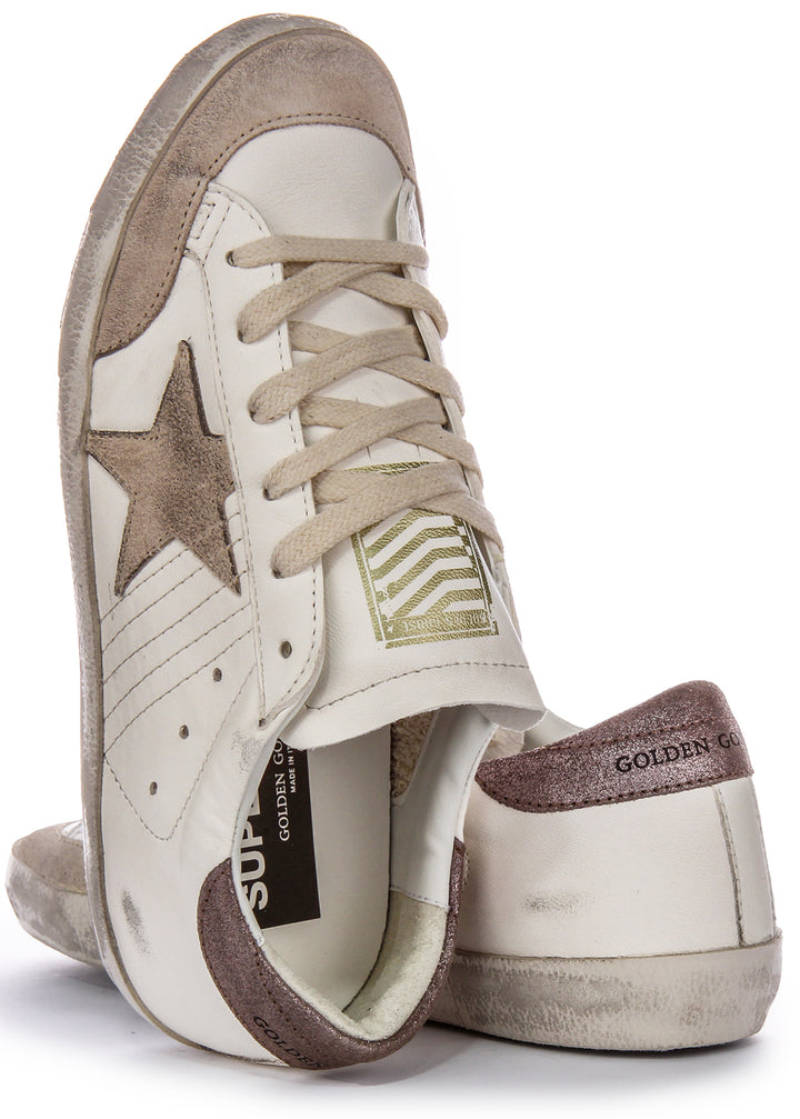 Golden Goose Super Star Pens In White Beige For Women