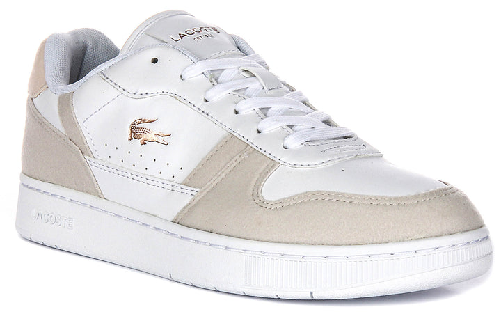 Lacoste T Clip Set In White Beige For Junior