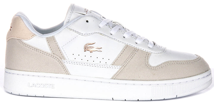 Lacoste T Clip Set In White Beige For Junior