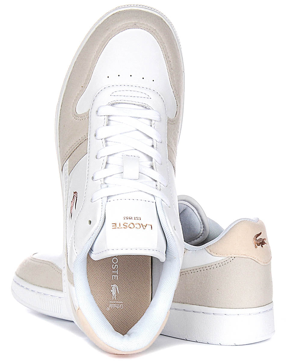 Lacoste T Clip Set In White Beige For Junior