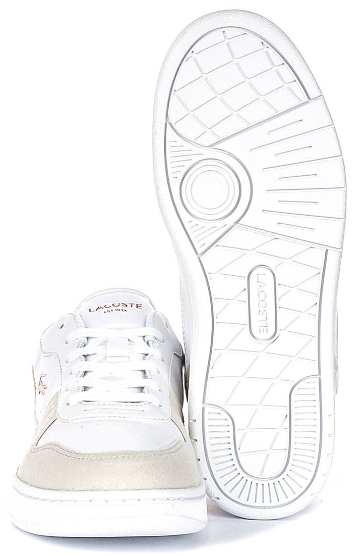 Lacoste T Clip Set In White Beige For Junior
