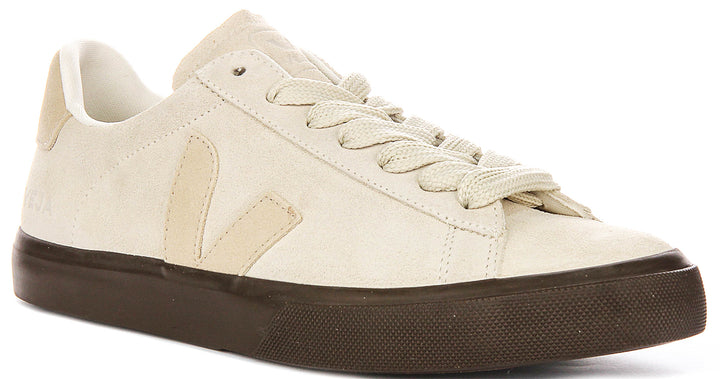 Veja Campo Suede In White Beige For Women