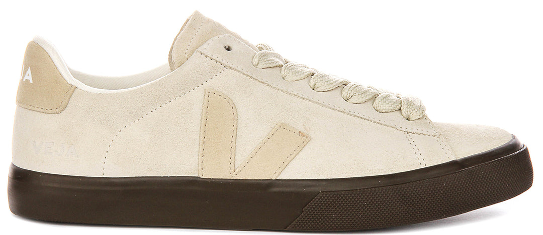 Veja Campo Suede In White Beige For Women