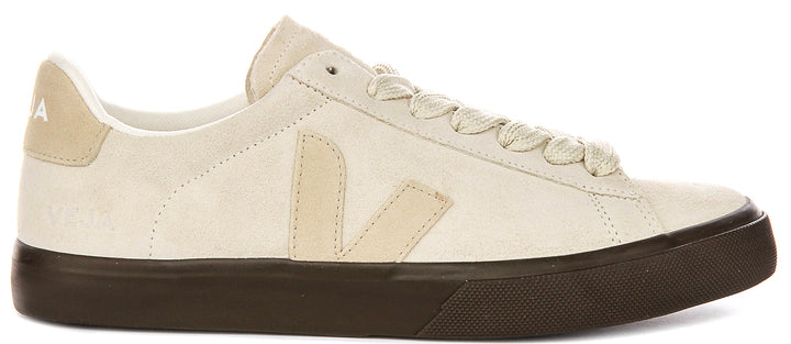 Veja Campo Suede In White Beige For Women