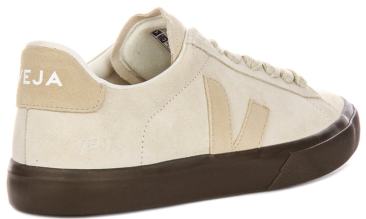Veja Campo Suede In White Beige For Women