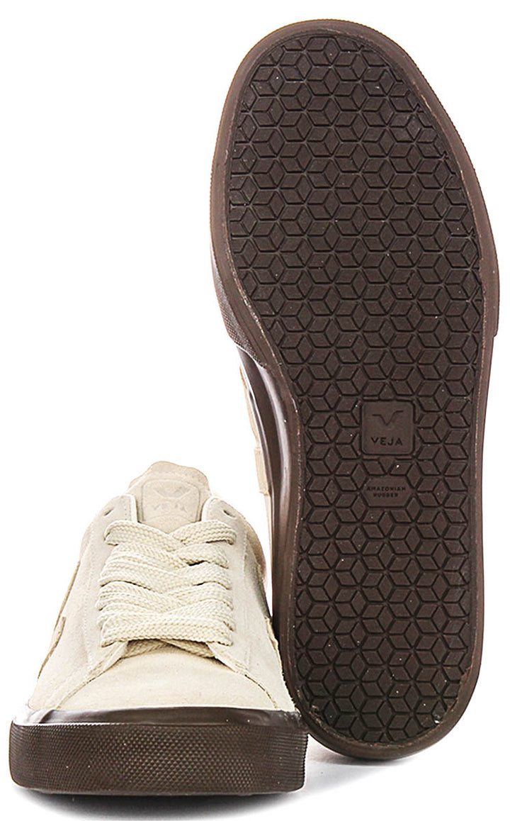 Veja Campo Suede In White Beige For Women