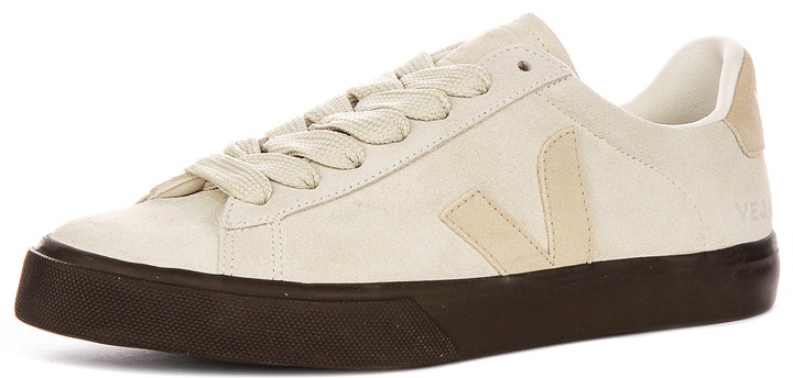 Veja Campo Suede In White Beige For Women