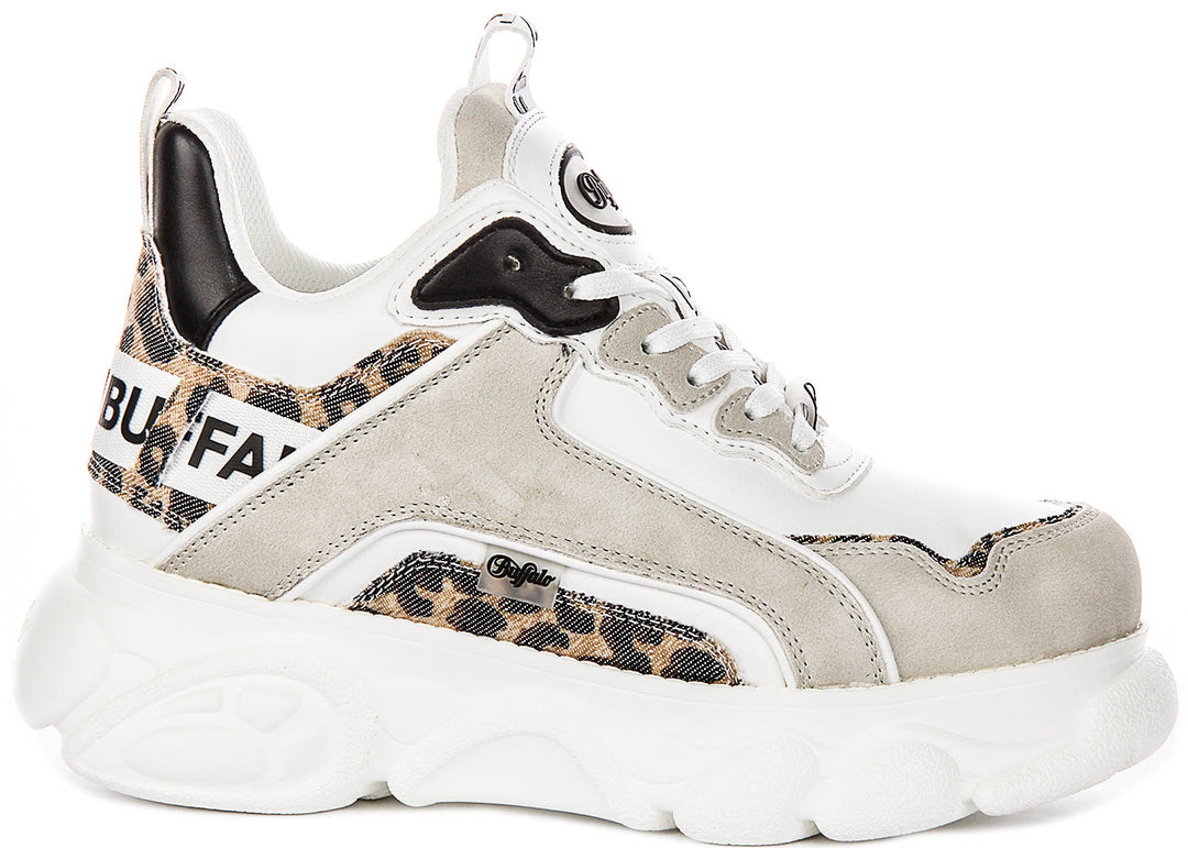 Buffalo CLD Chai In White Leopard For Women