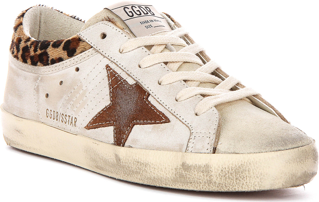 Golden Goose Super Star In White Leopard For Women
