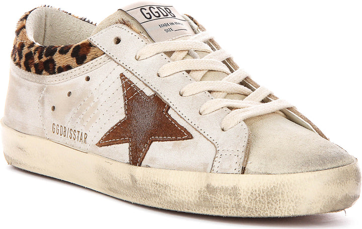 Golden Goose Super Star In White Leopard For Women