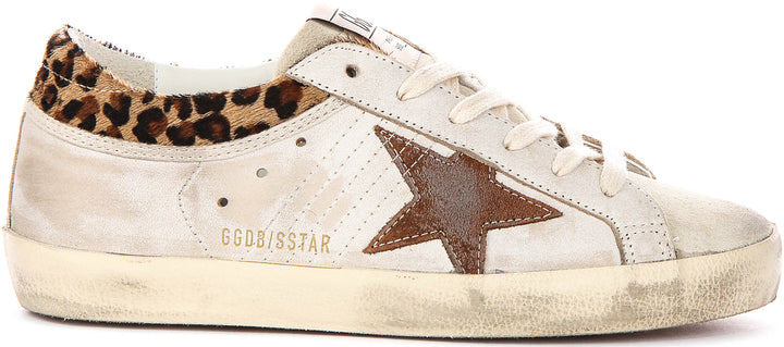 Golden Goose Super Star In White Leopard For Women