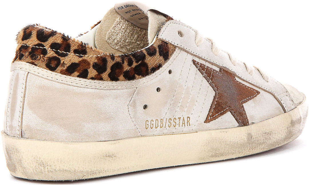 Golden Goose Super Star In White Leopard For Women