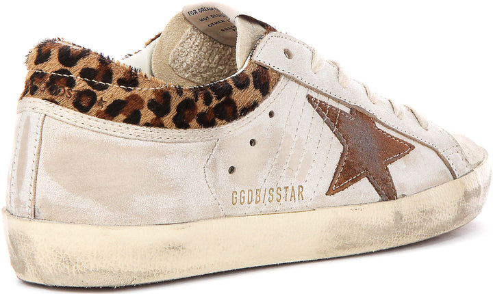 Golden Goose Super Star In White Leopard For Women