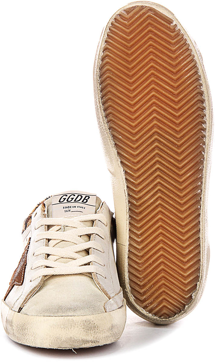 Golden Goose Super Star In White Leopard For Women