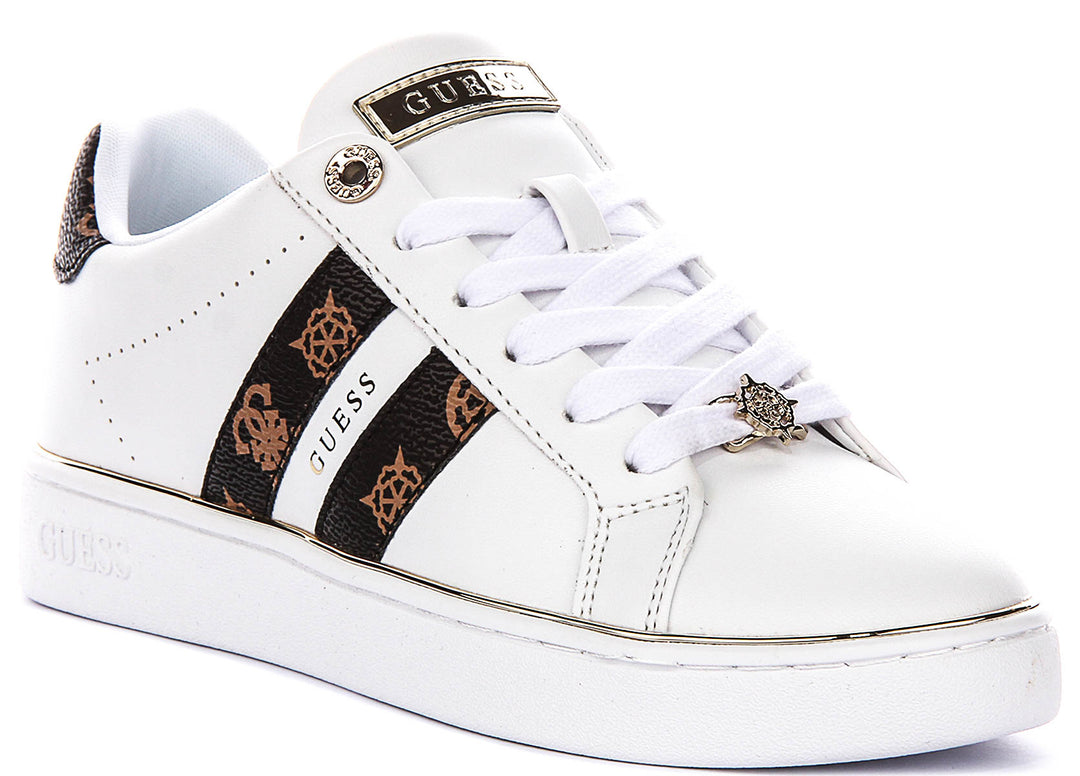 Guess Barlie In White Beige For Women Sneaker