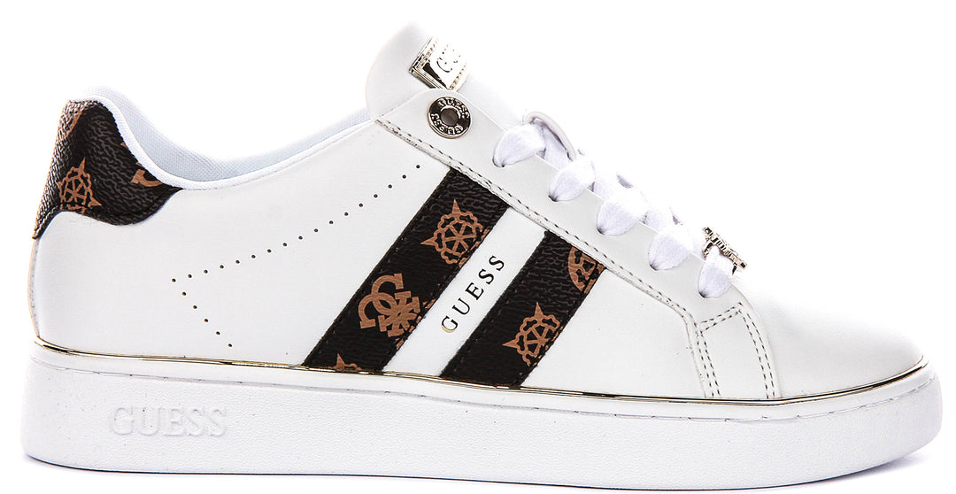 Guess Barlie In White Beige For Women Sneaker