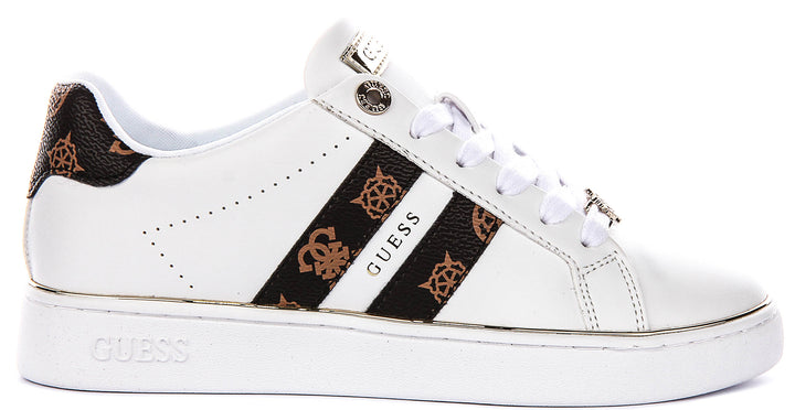 Guess Barlie In White Beige For Women Sneaker