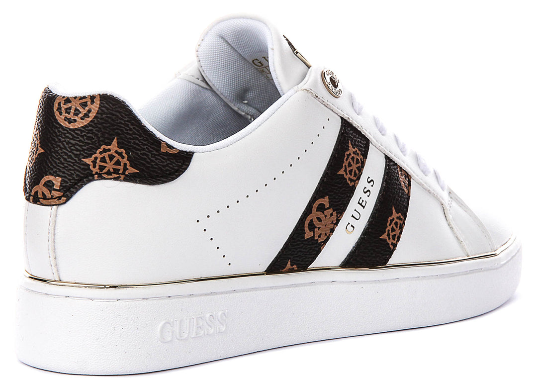 Guess Barlie In White Beige For Women Sneaker