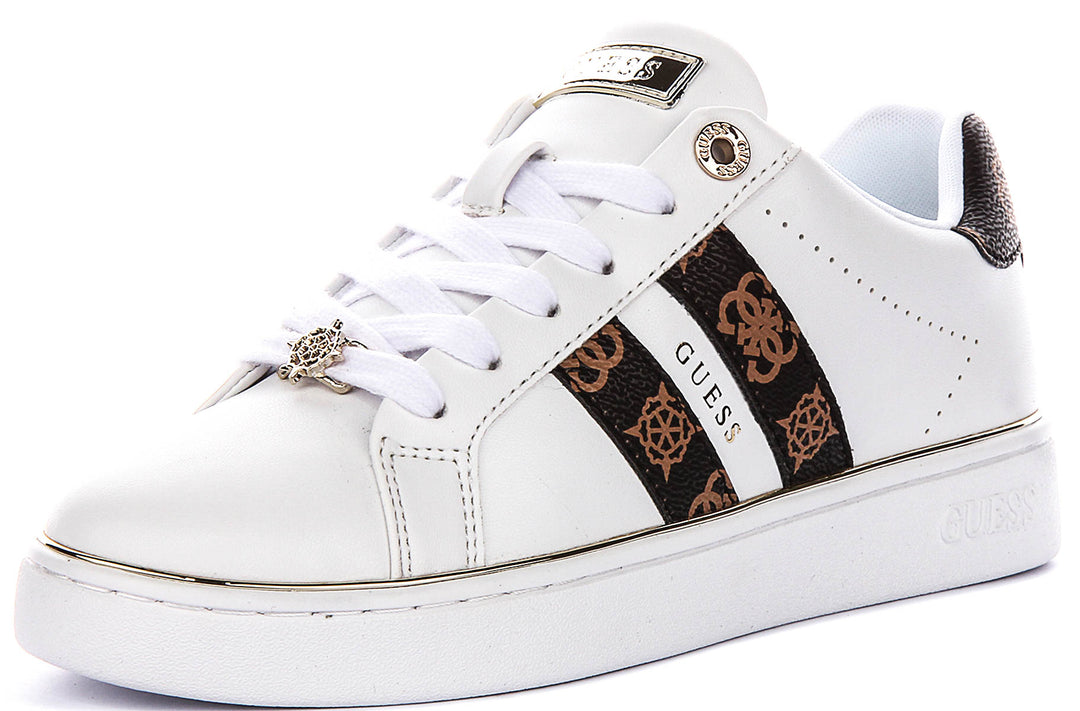 Guess Barlie In White Beige For Women Sneaker