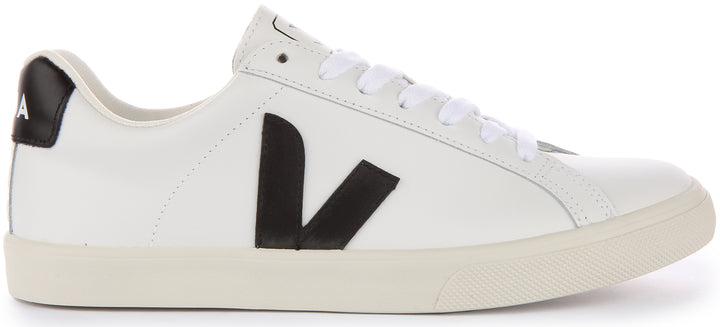 Veja Esplar Leather In White Black For Women