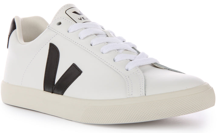 Veja Esplar Leather In White Black For Men