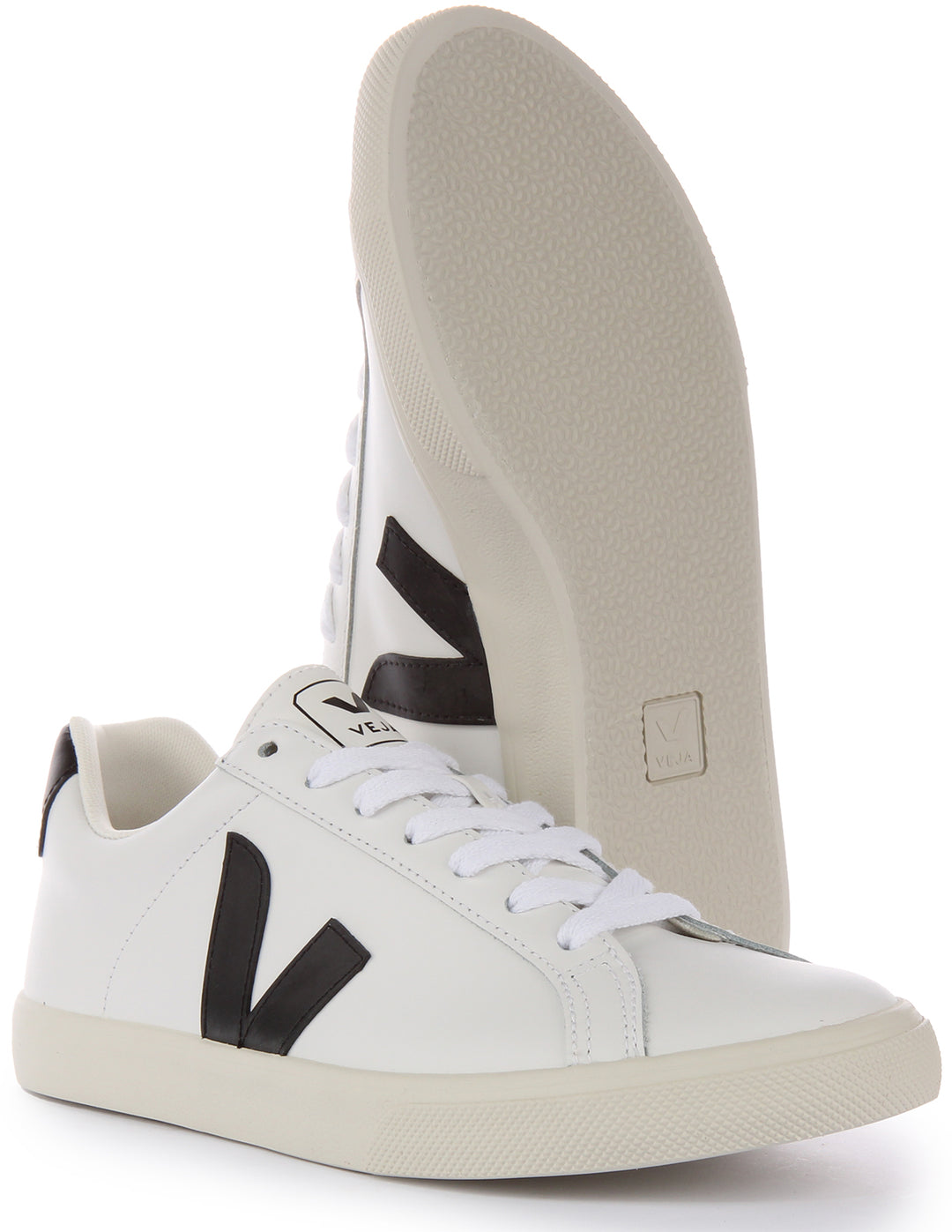 Veja Esplar Leather In White Black For Men