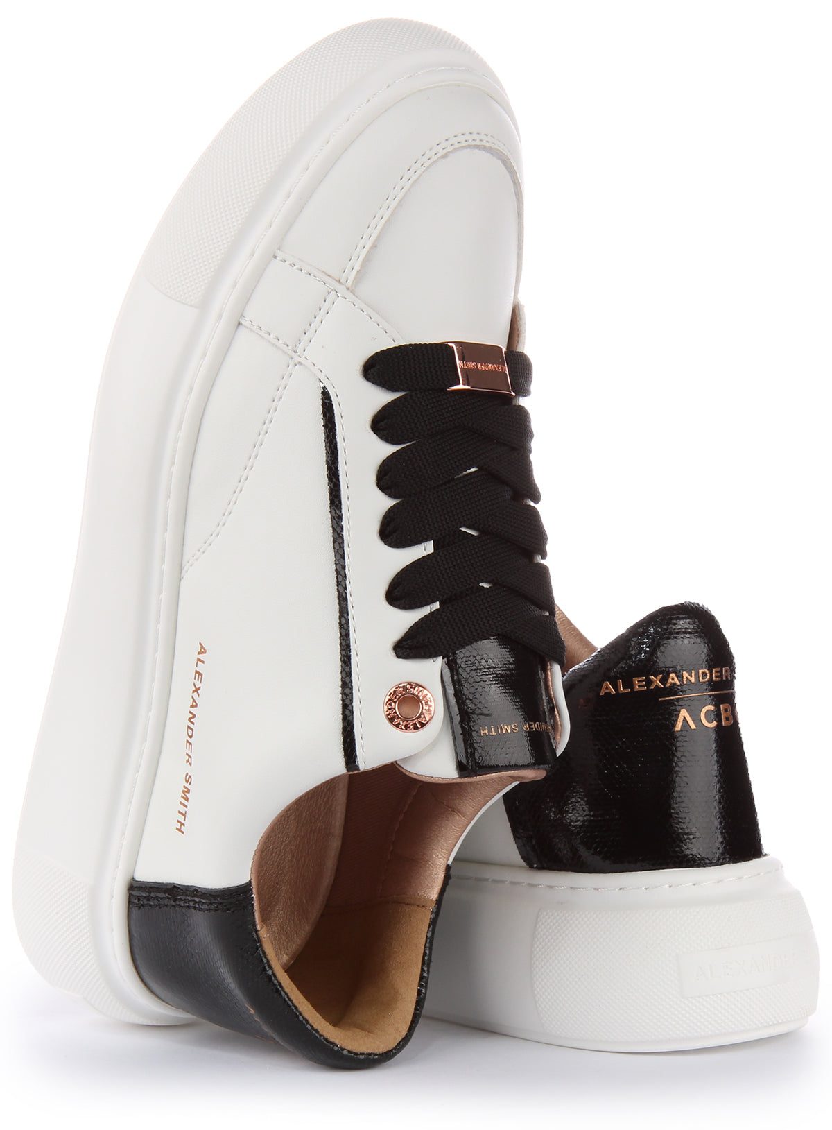 Alexander Smith Eco Greenwich In White Black For Women Vegan