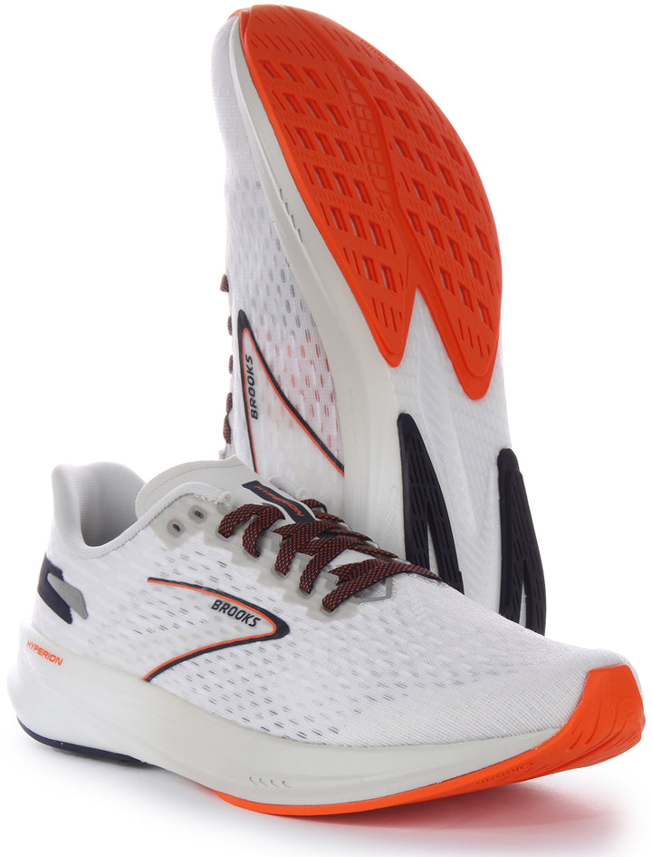 Brooks Hyperion In White Black For Men