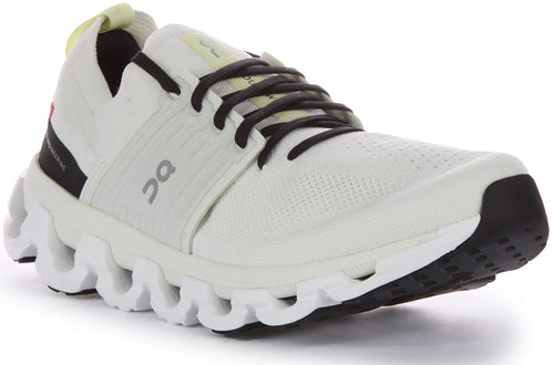 On Running Cloudswift 3 Zapatillas con cordones de malla de doble densidad CloudTec para hombre en blanco negro