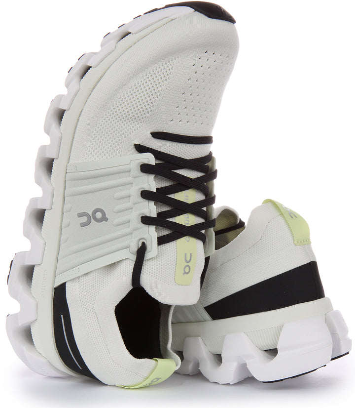 On Running Cloudswift 3 Zapatillas con cordones de malla de doble densidad CloudTec para hombre en blanco negro