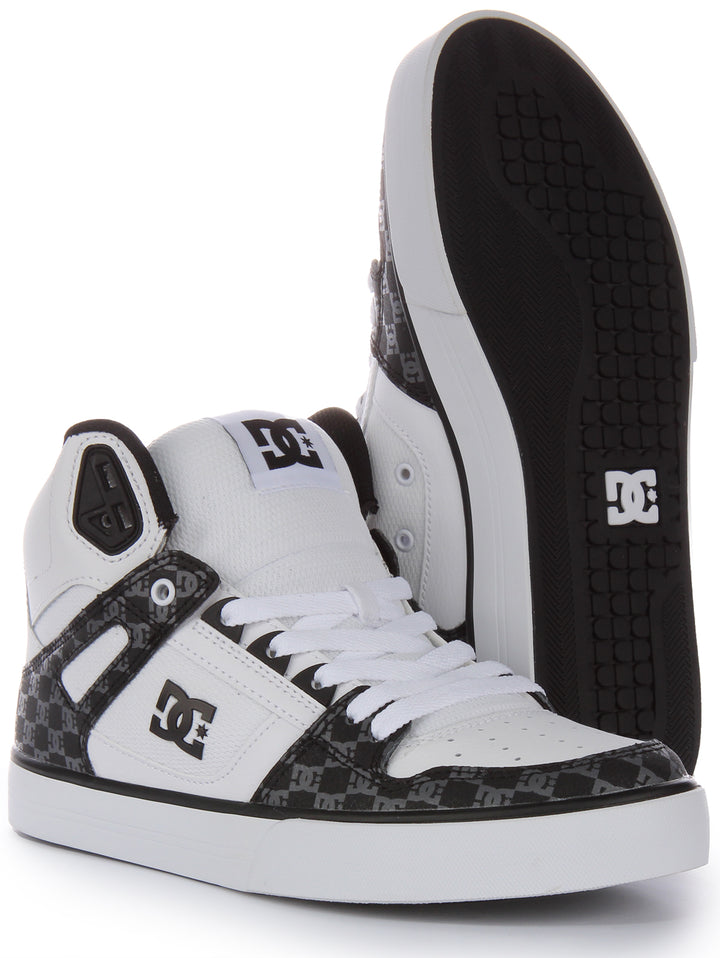 Dc Shoes Pure High Top WC In White Black For Men