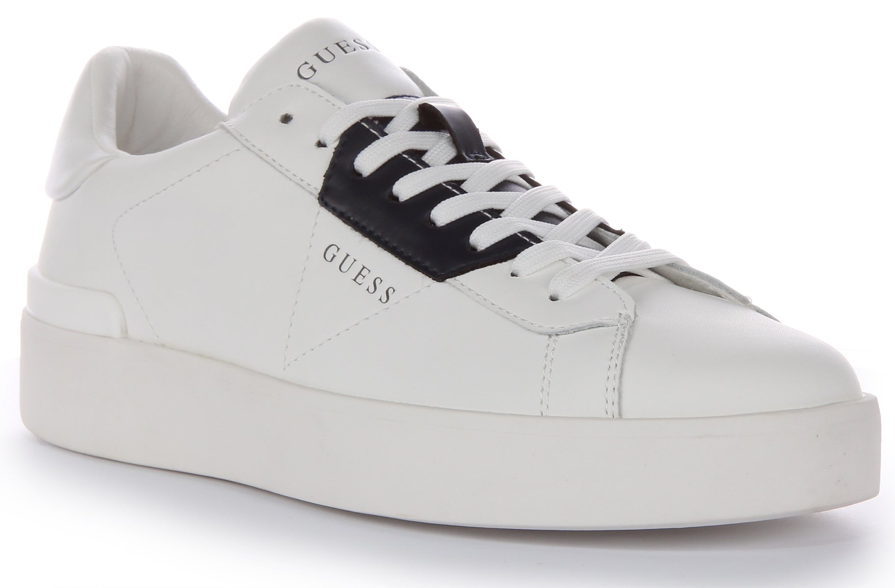 Guess Fm8Patlea12 Parma White Black For Men Lace up Leather