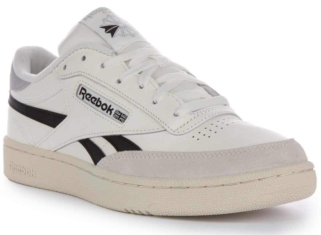 REEBOK Club C Revenge white / black - white blue leather sneakers