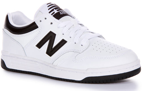 New Balance BB 480 LBK In White Black